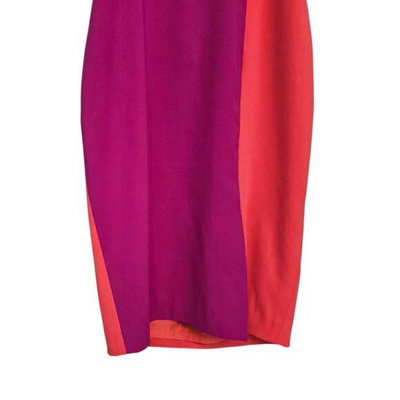 Women's - Badgley Mischka Colorblock Halter Dress, Size 4 - Picture 5 of 10